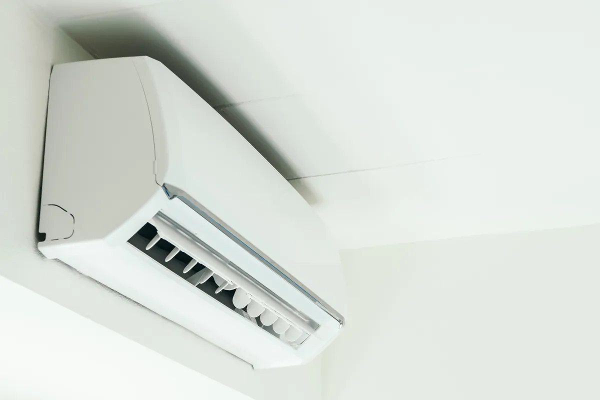Sistema de aire acondicionado integrado en decoracion interior